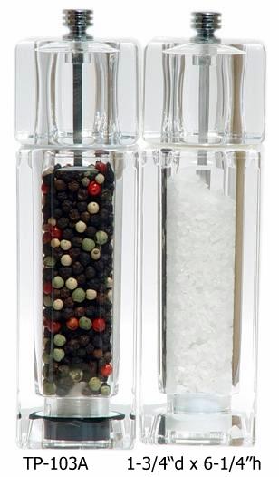 Acrylic Pepper & Salt Mill/Shaker